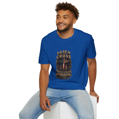 Faith of the Cross T-Shirt — Patriotic Christian Graphic Tee