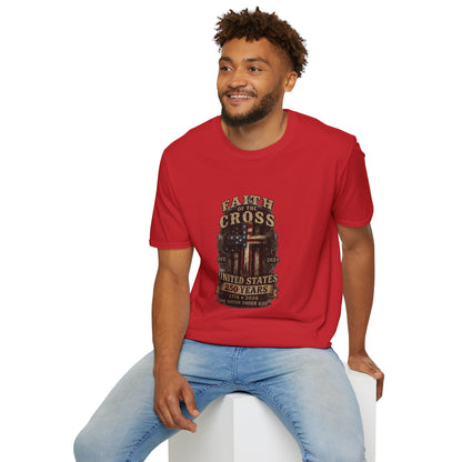 Faith of the Cross T-Shirt — Patriotic Christian Graphic Tee
