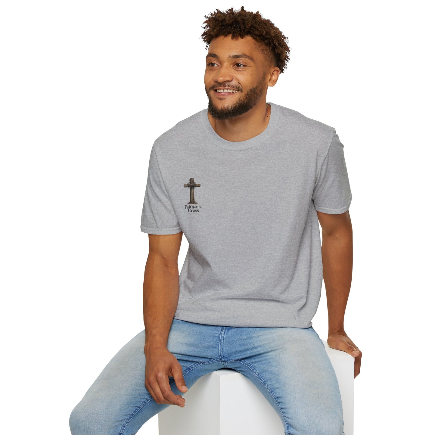 Faith of the Cross T-Shirt — Small Chest Cross Christian Tee
