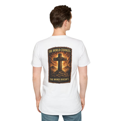 Cross Faith T-Shirt — Small Chest Cross Graphic Christian Tee