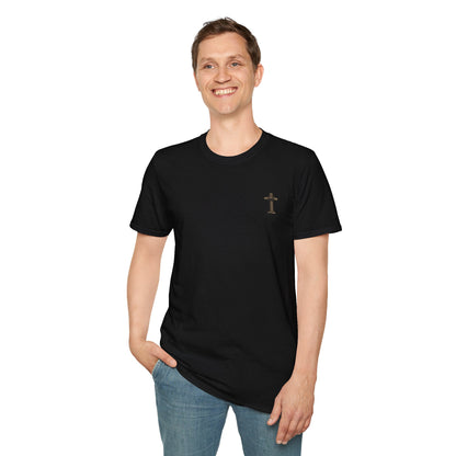 Christian Cross Chest Tee — Faith Over Fear Minimalist T-Shirt