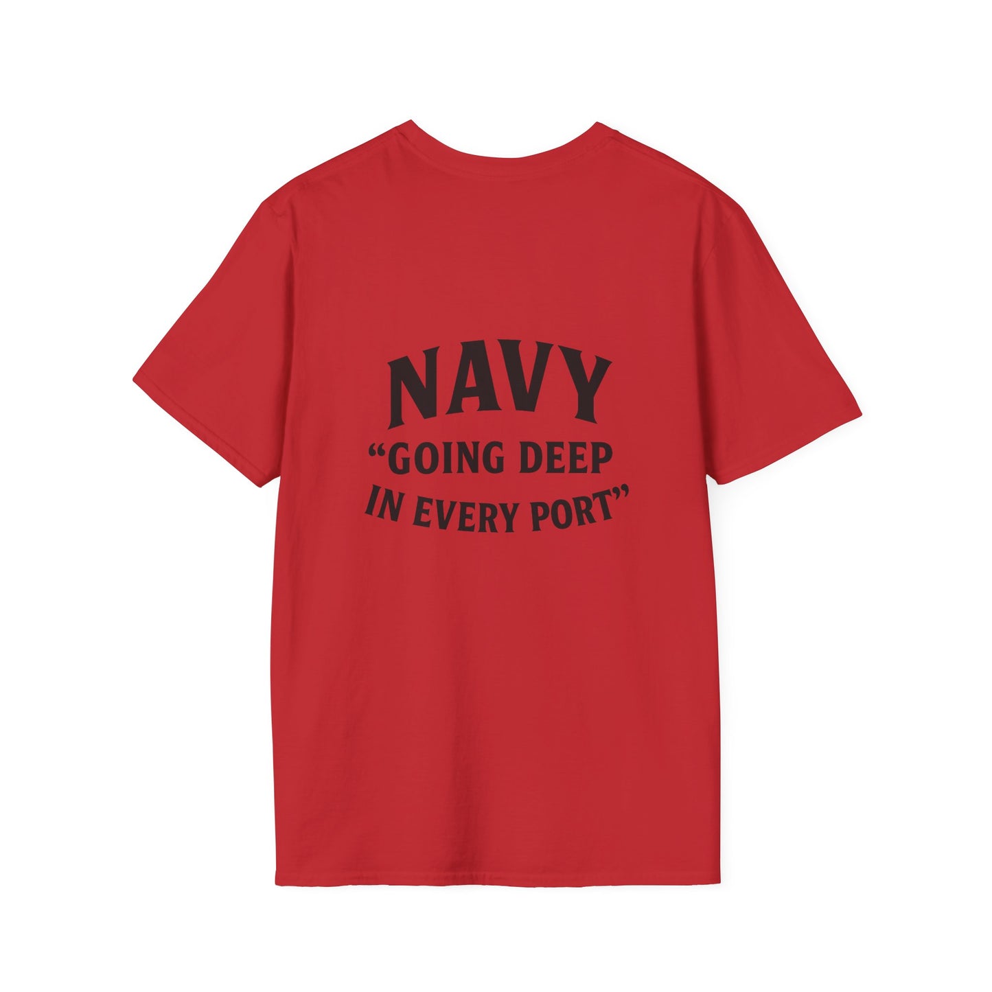 Navy Themed Unisex Softstyle T-Shirt, Nautical Gift, Casual Wear, Sea Lover Shirt, Unique Maritime Tee