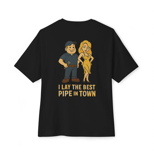 Funny Plumbing Shirt – I Lay the Best Pipe in Town | Plumber T-Shirt | Gag Gift for Men