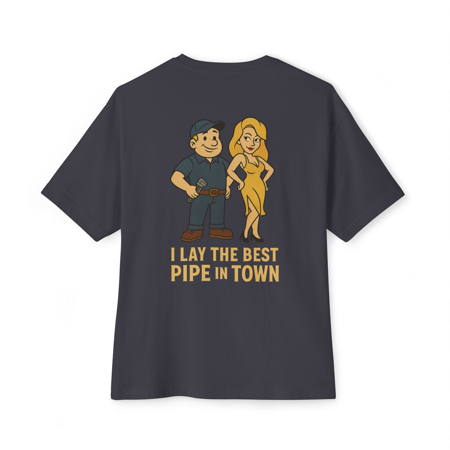 Funny Plumbing Shirt – I Lay the Best Pipe in Town | Plumber T-Shirt | Gag Gift for Men