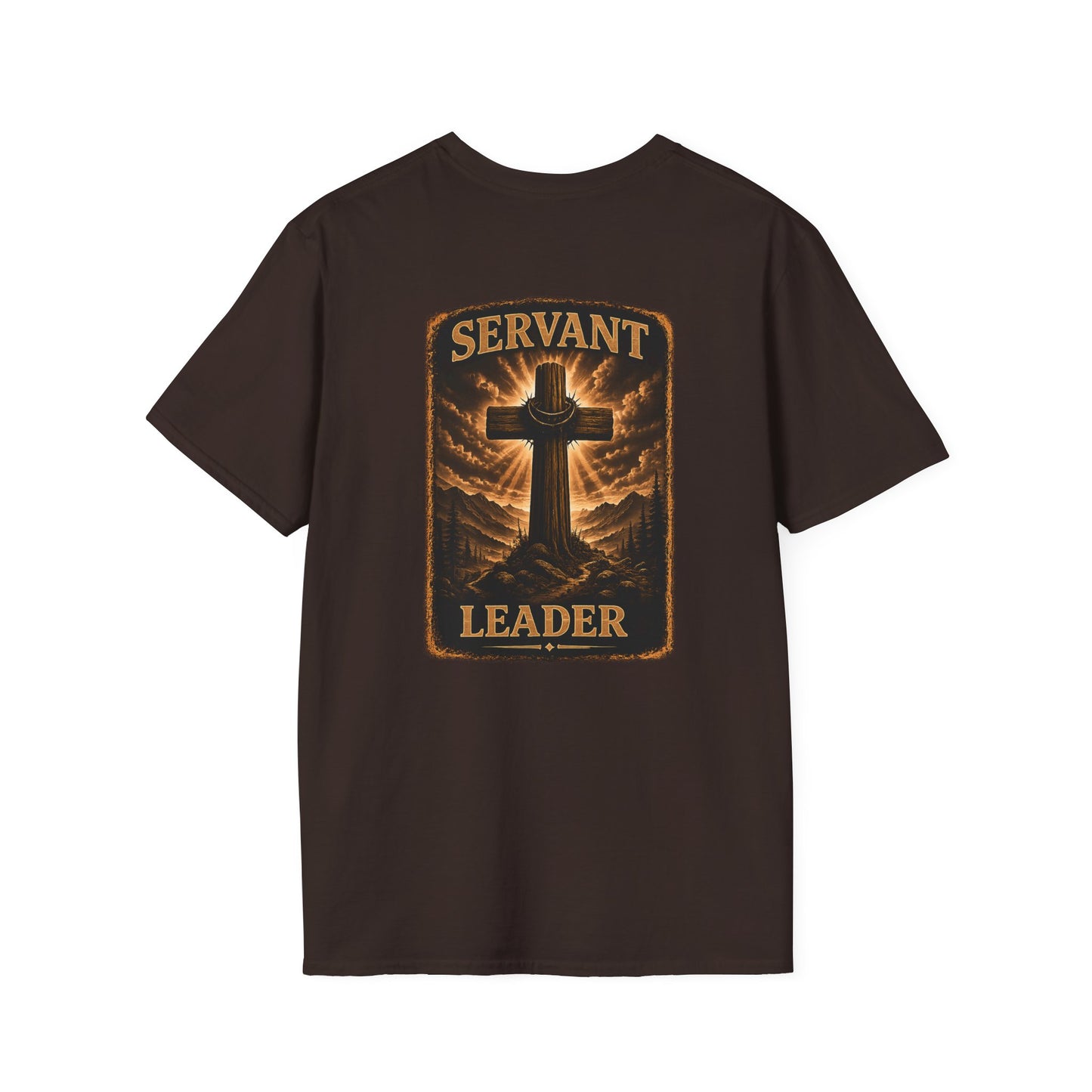 Faith Cross Pocket T‑Shirt — Small Chest Cross Graphic Christian Tee
