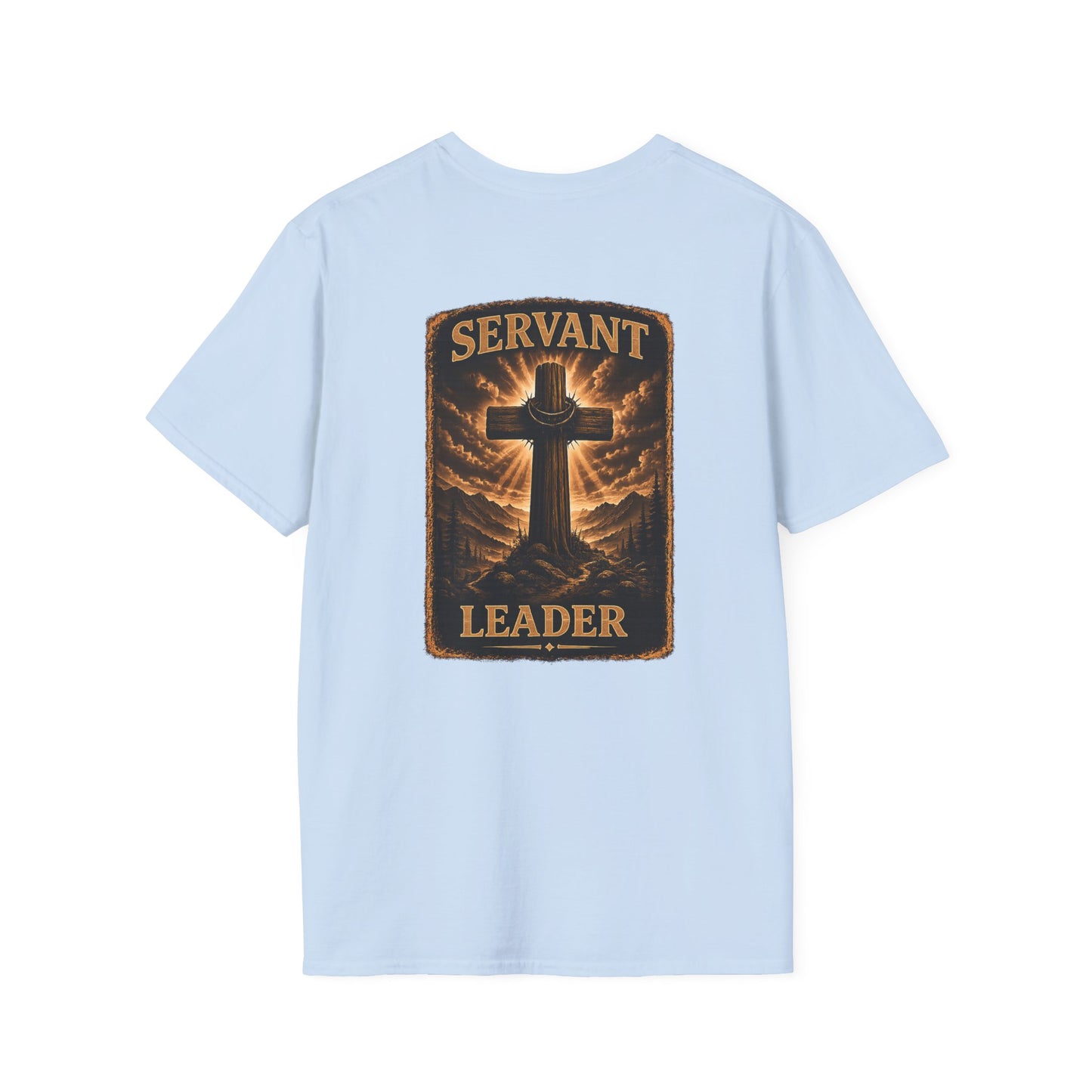 Faith Cross Pocket T‑Shirt — Small Chest Cross Graphic Christian Tee
