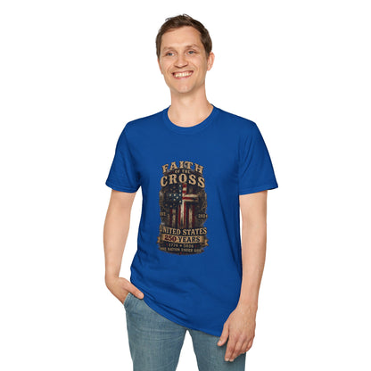 Faith of the Cross T-Shirt — Patriotic Christian Graphic Tee