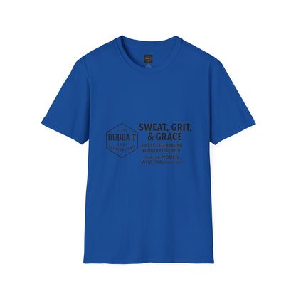 Hilarious Unisex Softstyle T-Shirt for Him & Her, Sweat Grit Grace, Hardworking Men & Women, Perfect for Everyday Wear, [...]
