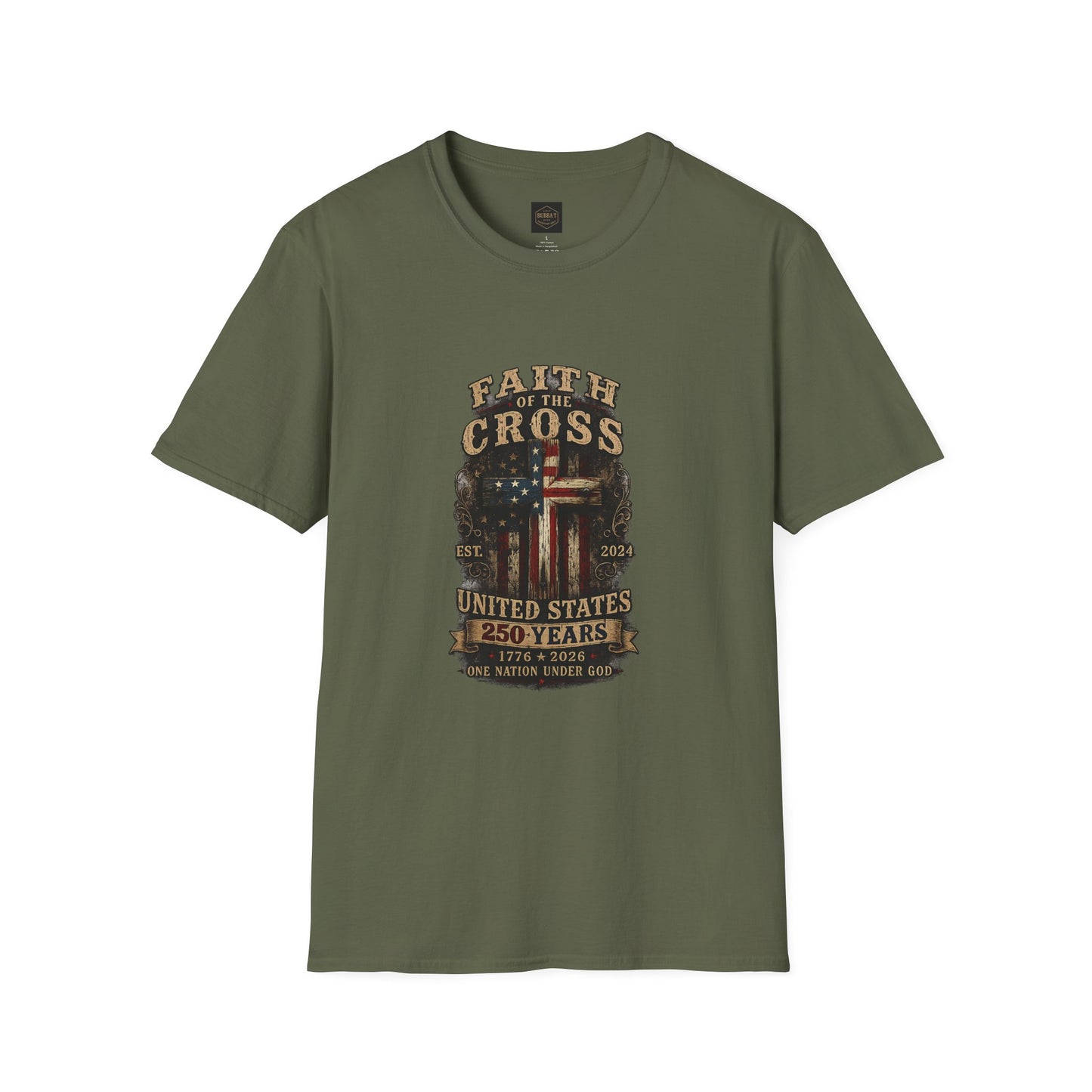 Faith of the Cross T-Shirt — Patriotic Christian Graphic Tee