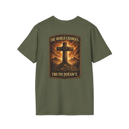 Christian Cross Pocket T‑Shirt — Faith of the Cross Minimalist Tee