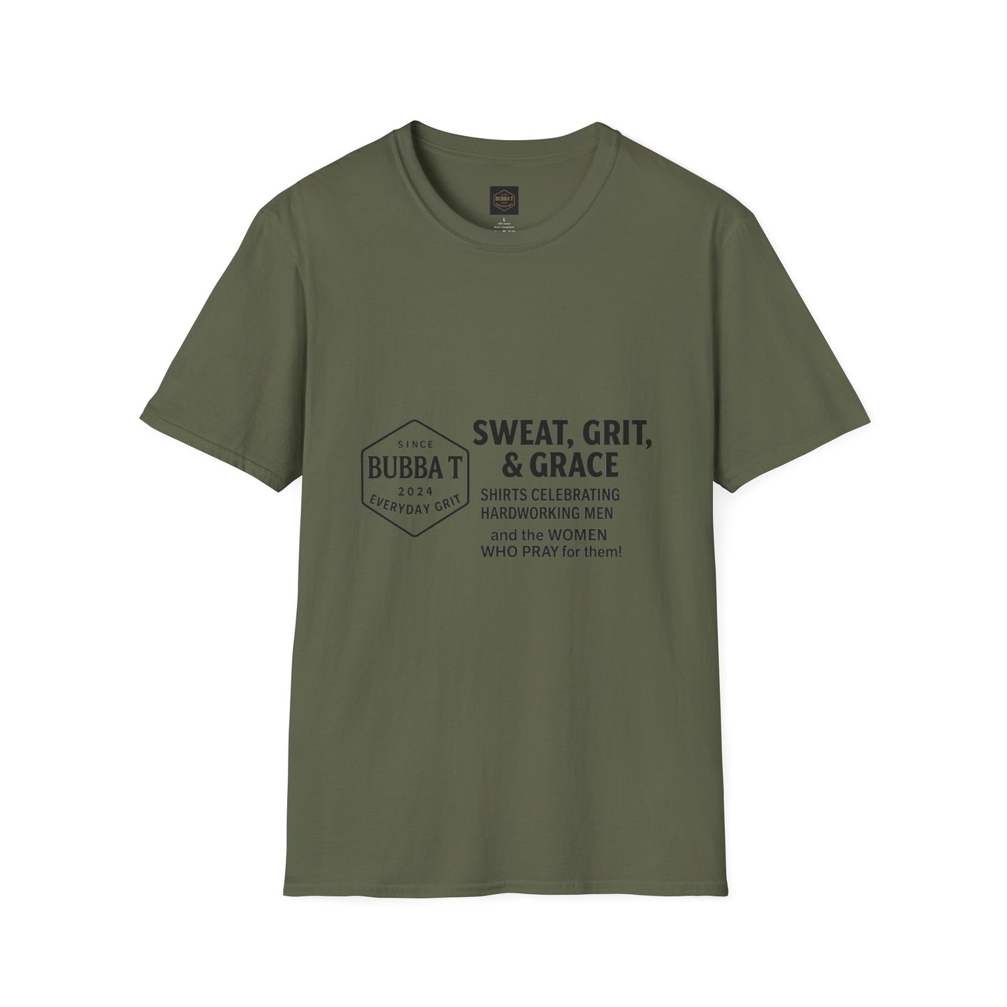 Hilarious Unisex Softstyle T-Shirt for Him & Her, Sweat Grit Grace, Hardworking Men & Women, Perfect for Everyday Wear, [...]