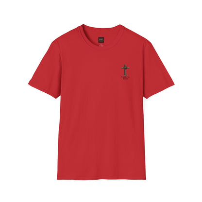 Faith Cross Pocket T‑Shirt — Small Chest Cross Graphic Christian Tee