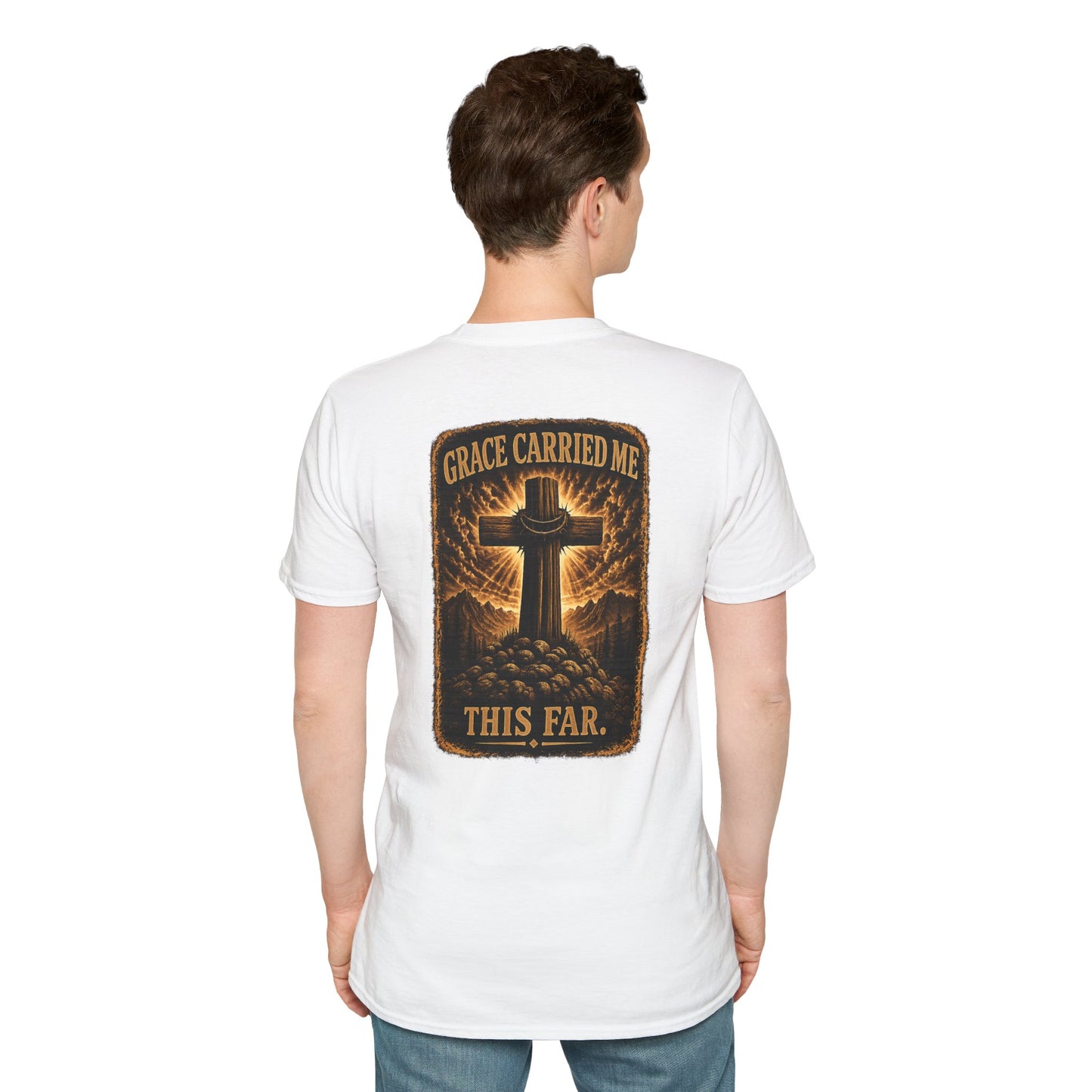Faith Cross T-Shirt — Minimal Christian Prayer Tee