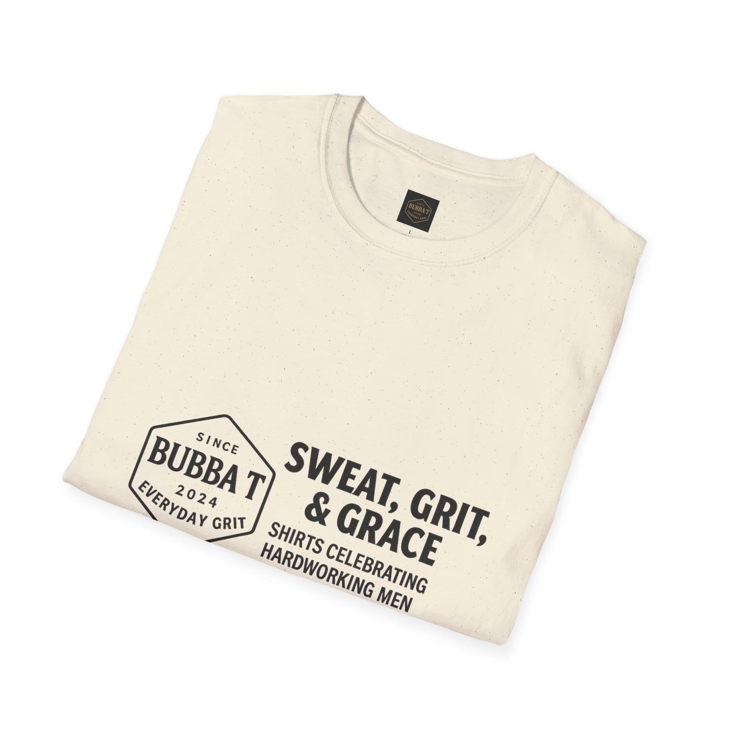 Hilarious Unisex Softstyle T-Shirt for Him & Her, Sweat Grit Grace, Hardworking Men & Women, Perfect for Everyday Wear, [...]