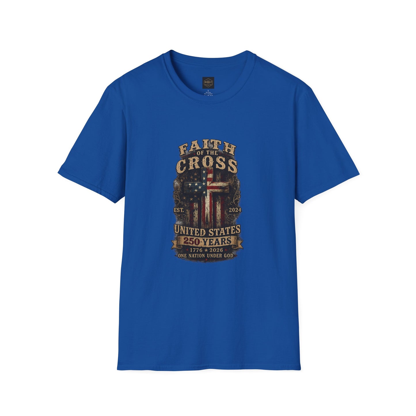 Faith of the Cross T-Shirt — Patriotic Christian Graphic Tee
