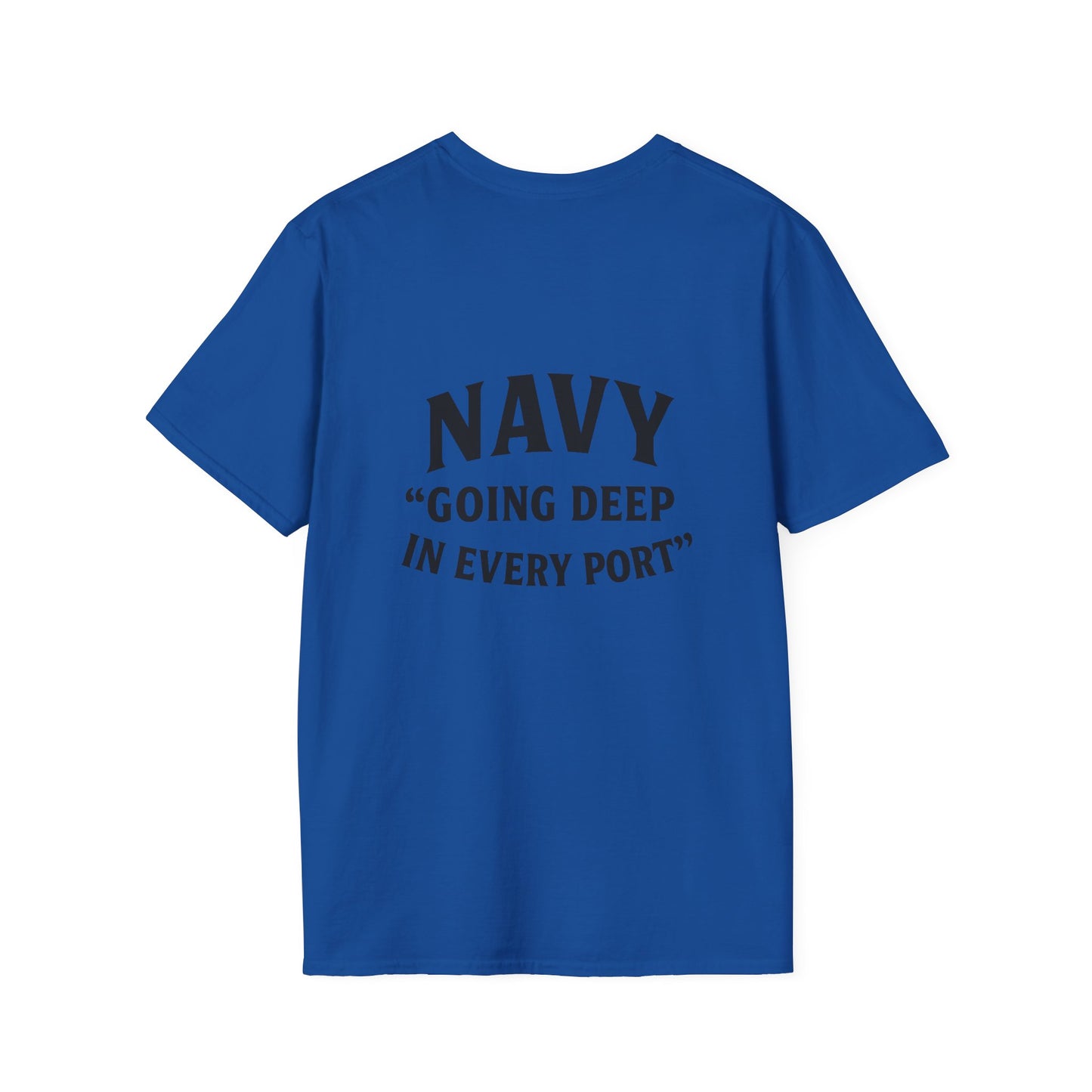 Navy Themed Unisex Softstyle T-Shirt, Nautical Gift, Casual Wear, Sea Lover Shirt, Unique Maritime Tee