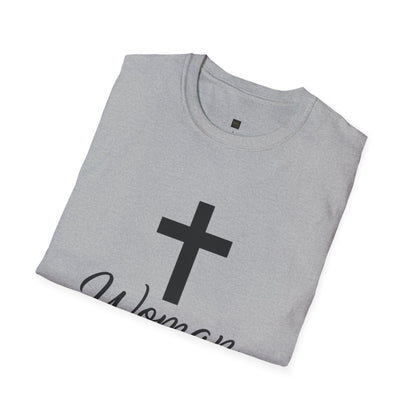 Unisex Softstyle T-Shirt - Woman of Faith, Christian Gift, Inspirational Tee, Spiritual Apparel, Faith-Based Fashion