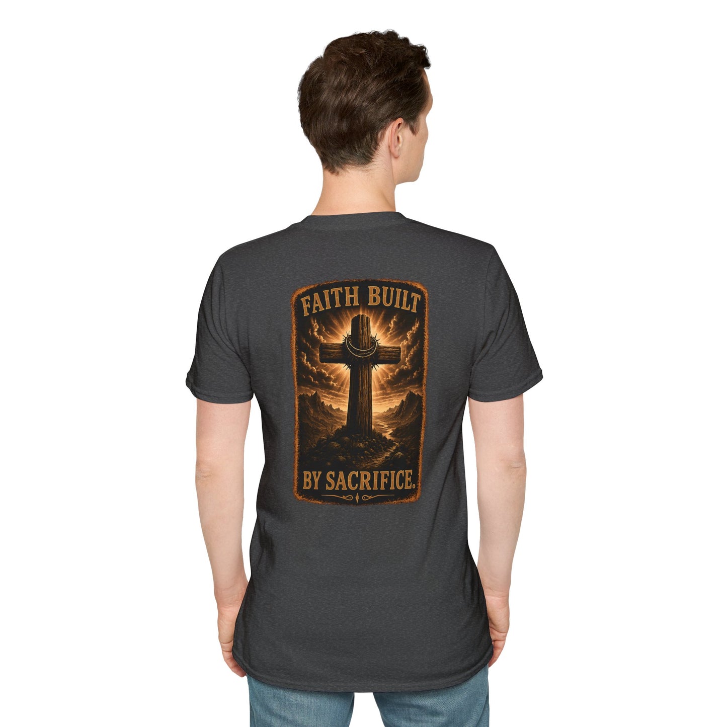 Faith Cross Tee — Minimal Christian Inspirational T-Shirt