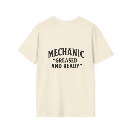 Mechanic Greased and Ready T-Shirt, Automotive Gift, Unisex Tee, Car Enthusiast Apparel, Father's Day Present