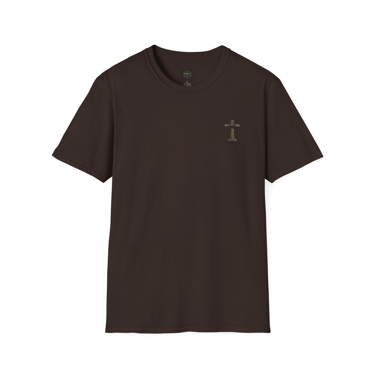 Faith Cross T-Shirt — Small Chest Cross Graphic Christian Tee