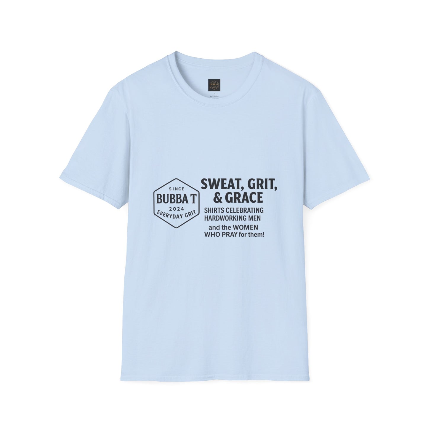 Hilarious Unisex Softstyle T-Shirt for Him & Her, Sweat Grit Grace, Hardworking Men & Women, Perfect for Everyday Wear, [...]