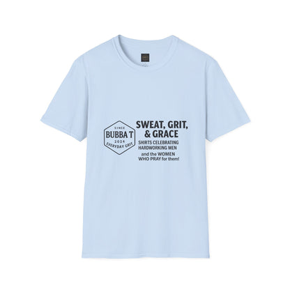 Hilarious Unisex Softstyle T-Shirt for Him & Her, Sweat Grit Grace, Hardworking Men & Women, Perfect for Everyday Wear, [...]