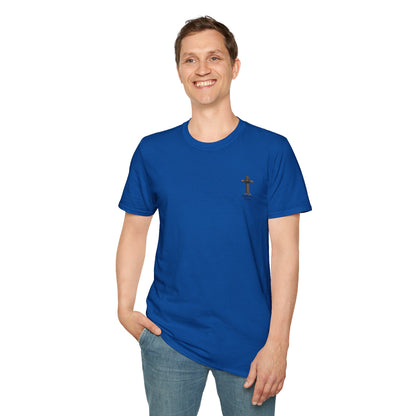 Christian Cross Chest Tee — Faith Over Fear Minimalist T-Shirt