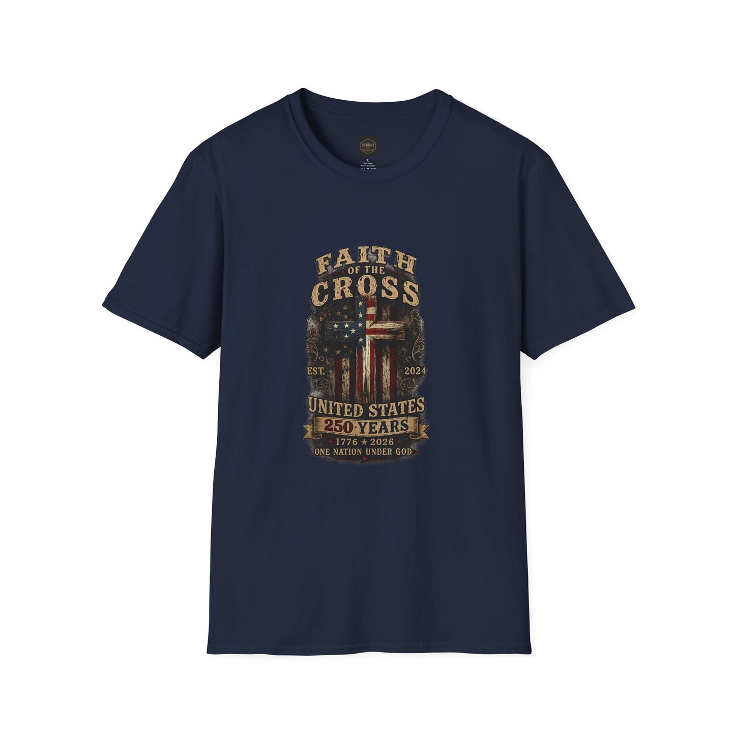 Faith of the Cross T-Shirt — Patriotic Christian Graphic Tee