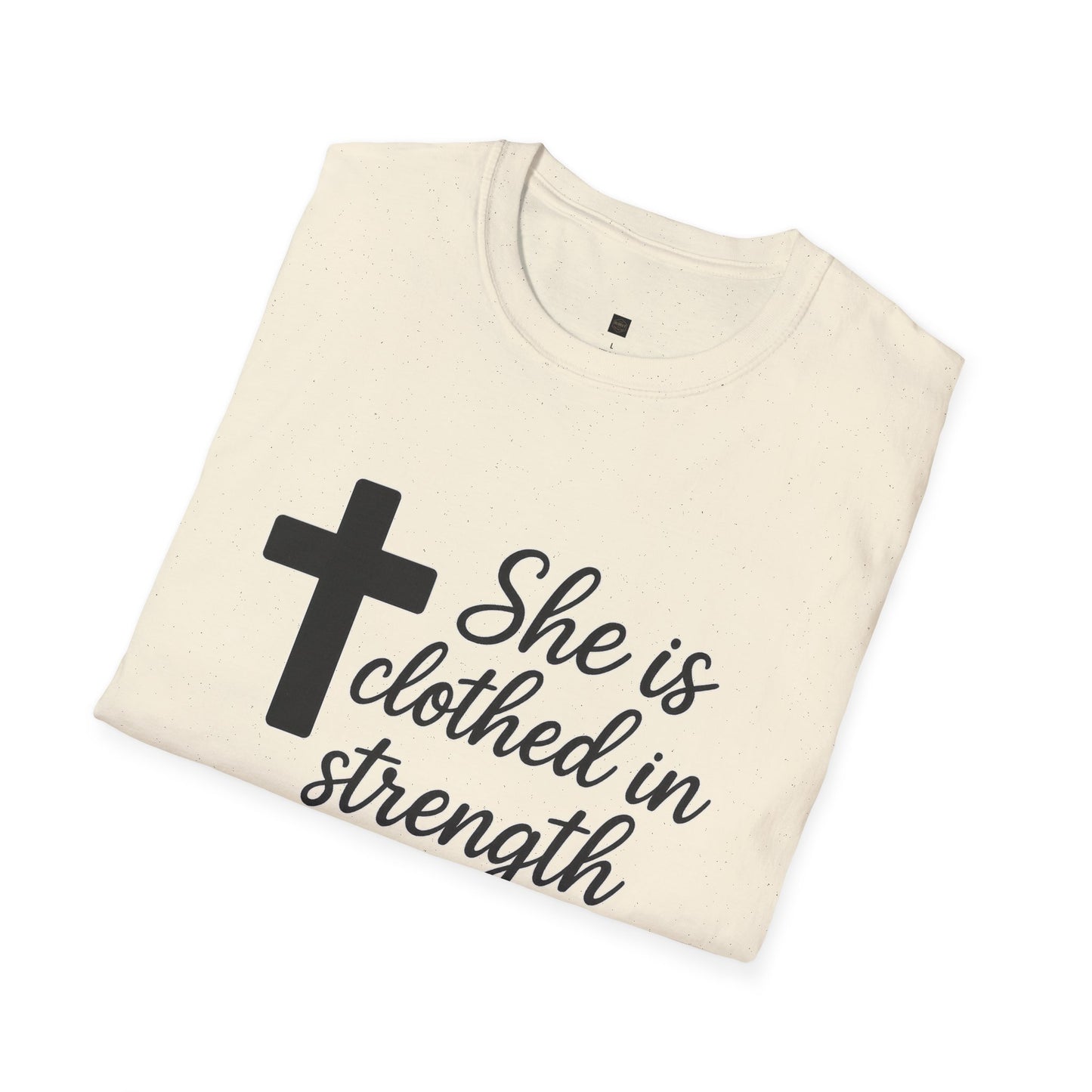 Christian Inspirational T-Shirt, Faith Shirt, Religious Apparel, Proverbs Quote Tee, Gift for Women, Strength & Dignity Design