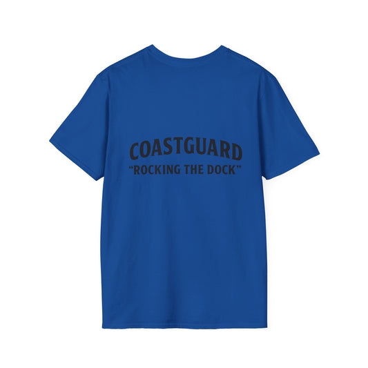 Coastguard Rocking the Dock T-Shirt, Unisex Short Sleeve, Nautical Gift, Beachwear, Navy Inspired Apparel, Casual Summer Top