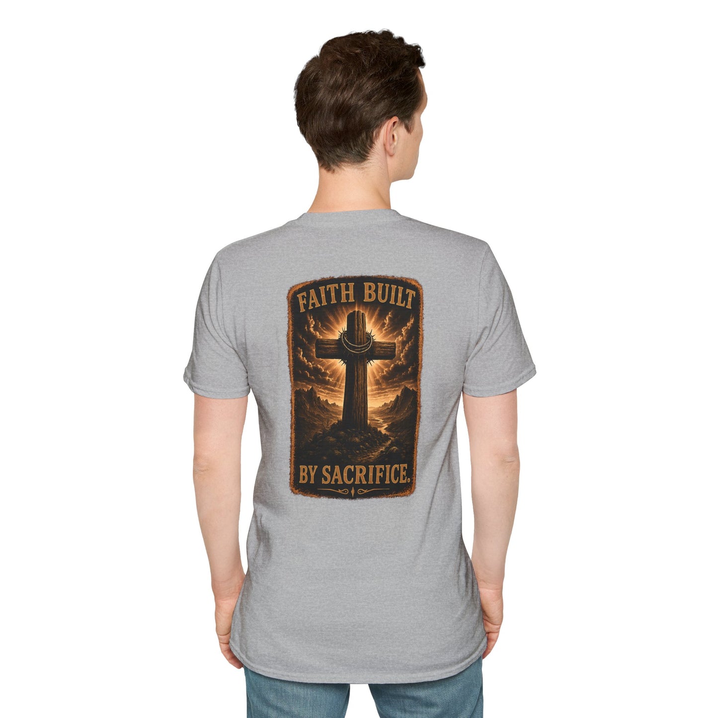 Faith Cross Tee — Minimal Christian Inspirational T-Shirt