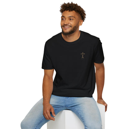 Christian Cross Chest Tee — Faith Over Fear Minimalist T-Shirt