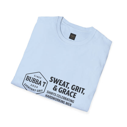 Hilarious Unisex Softstyle T-Shirt for Him & Her, Sweat Grit Grace, Hardworking Men & Women, Perfect for Everyday Wear, [...]