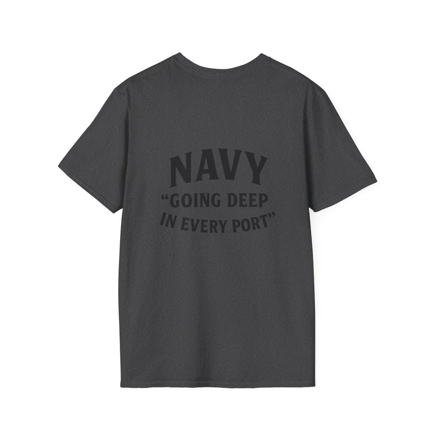 Navy Themed Unisex Softstyle T-Shirt, Nautical Gift, Casual Wear, Sea Lover Shirt, Unique Maritime Tee