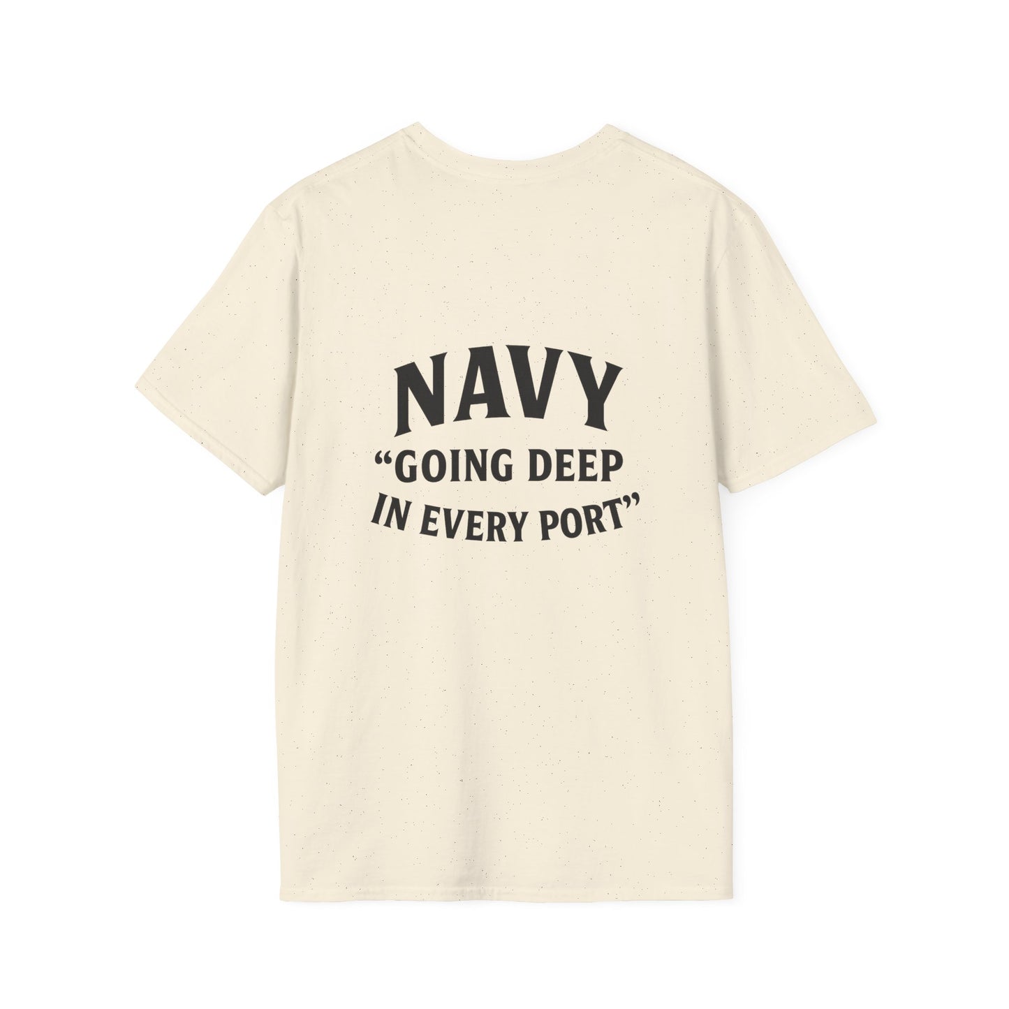 Navy Themed Unisex Softstyle T-Shirt, Nautical Gift, Casual Wear, Sea Lover Shirt, Unique Maritime Tee