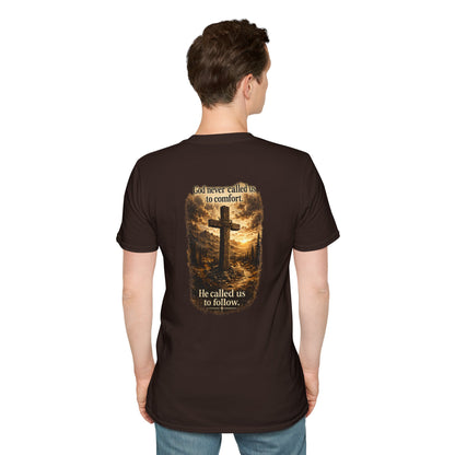 Christian Cross Chest Tee — Faith Over Fear Minimalist T-Shirt