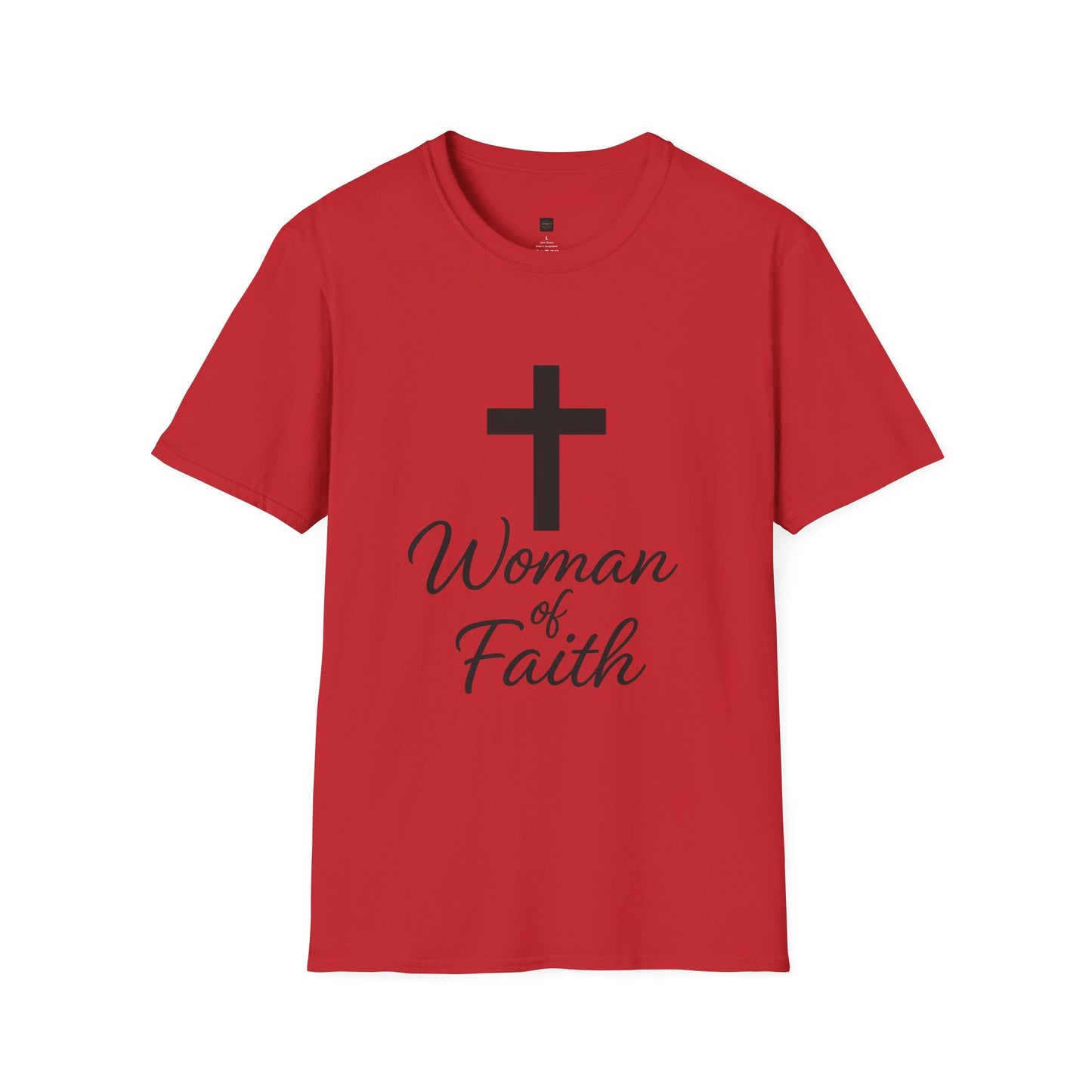 Unisex Softstyle T-Shirt - Woman of Faith, Christian Gift, Inspirational Tee, Spiritual Apparel, Faith-Based Fashion