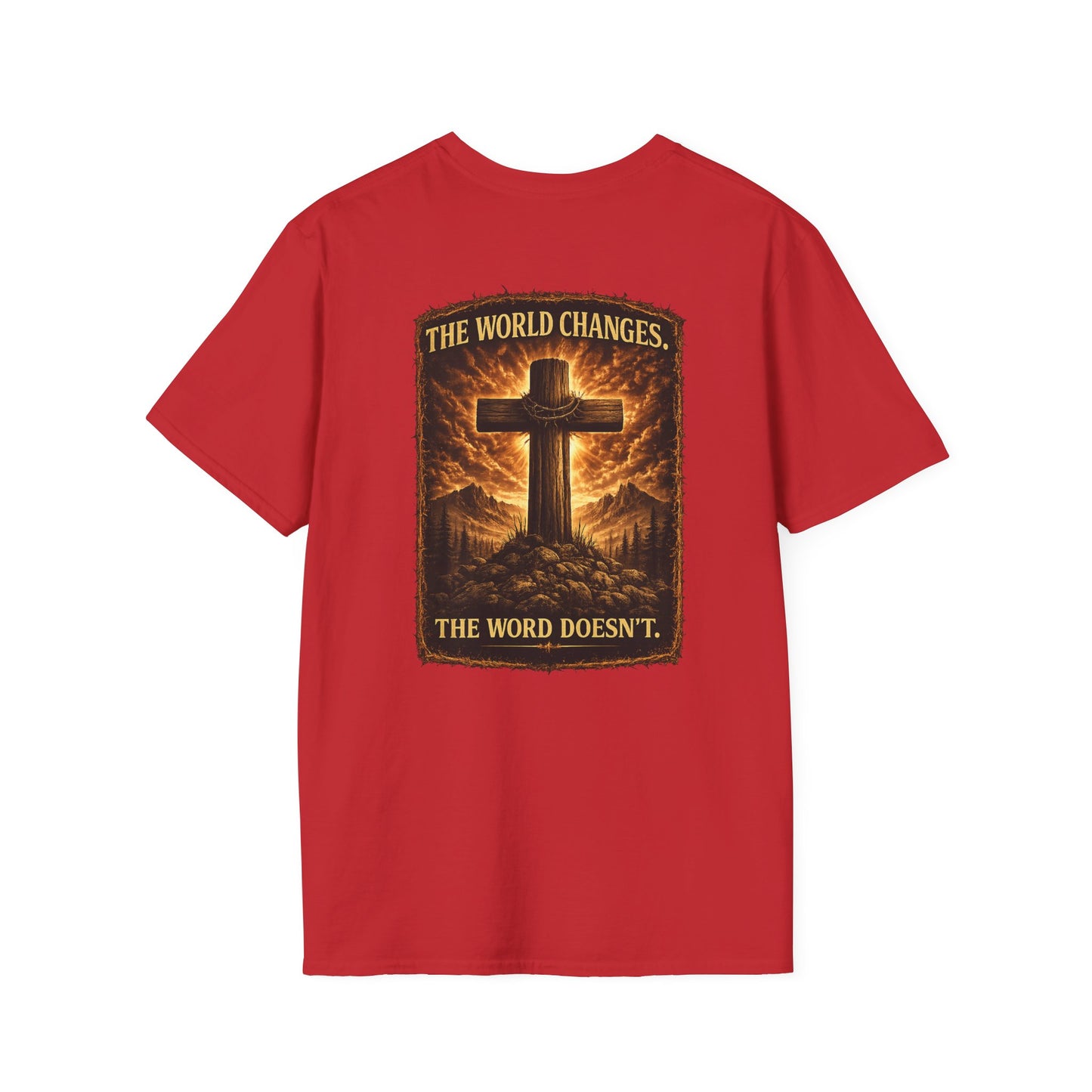 Cross Faith T-Shirt — Small Chest Cross Graphic Christian Tee