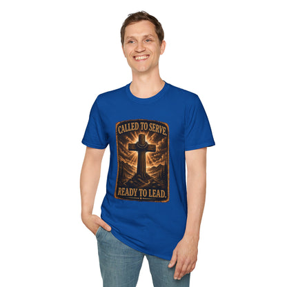 Called to Serve Cross T-Shirt — "Ready to Lead" Christian Faith Tee