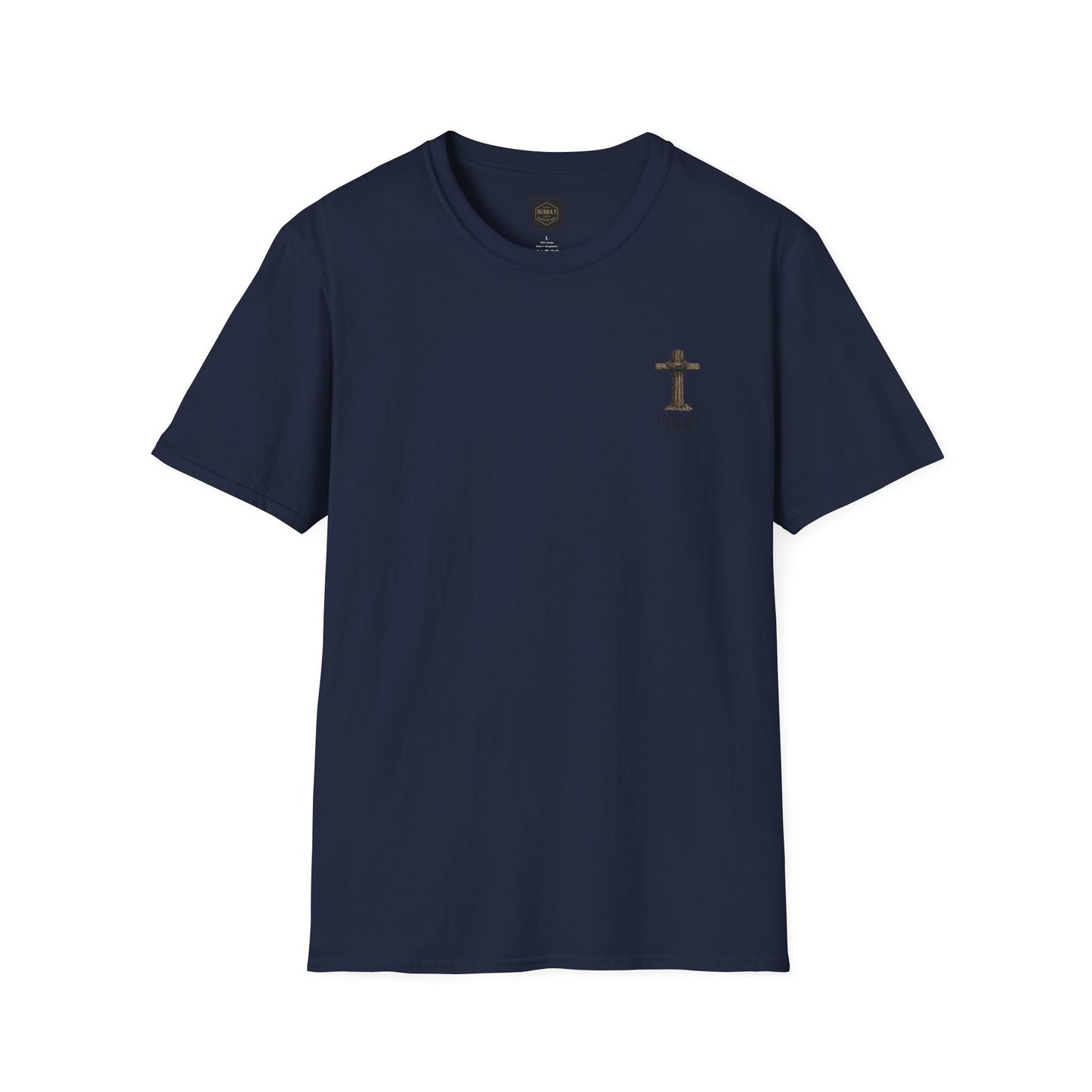 Cross Faith T-Shirt — Small Chest Cross Graphic Christian Tee