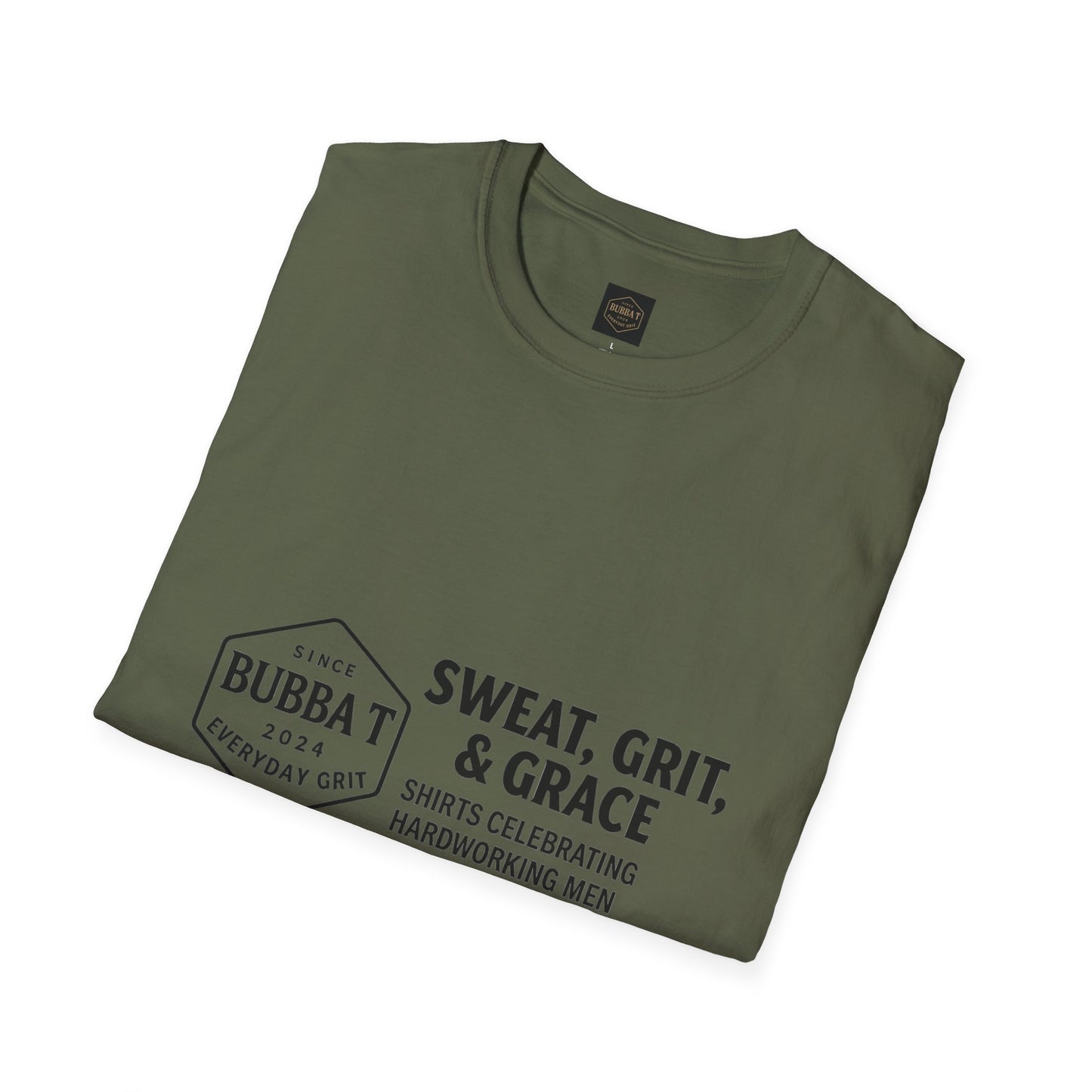 Hilarious Unisex Softstyle T-Shirt for Him & Her, Sweat Grit Grace, Hardworking Men & Women, Perfect for Everyday Wear, [...]