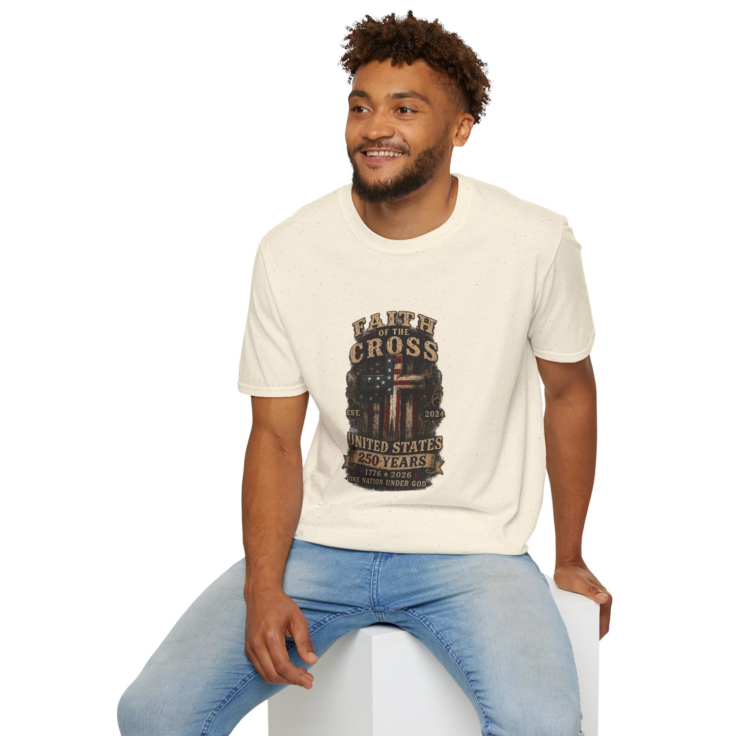 Faith of the Cross T-Shirt — Patriotic Christian Graphic Tee
