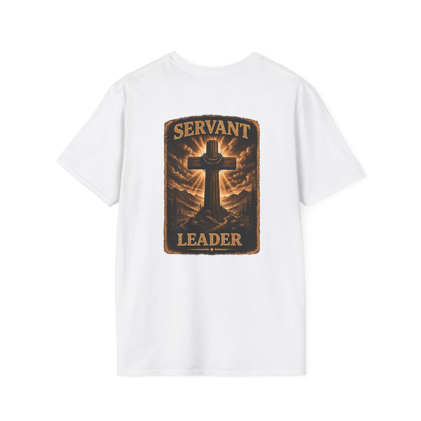 Faith Cross Pocket T‑Shirt — Small Chest Cross Graphic Christian Tee