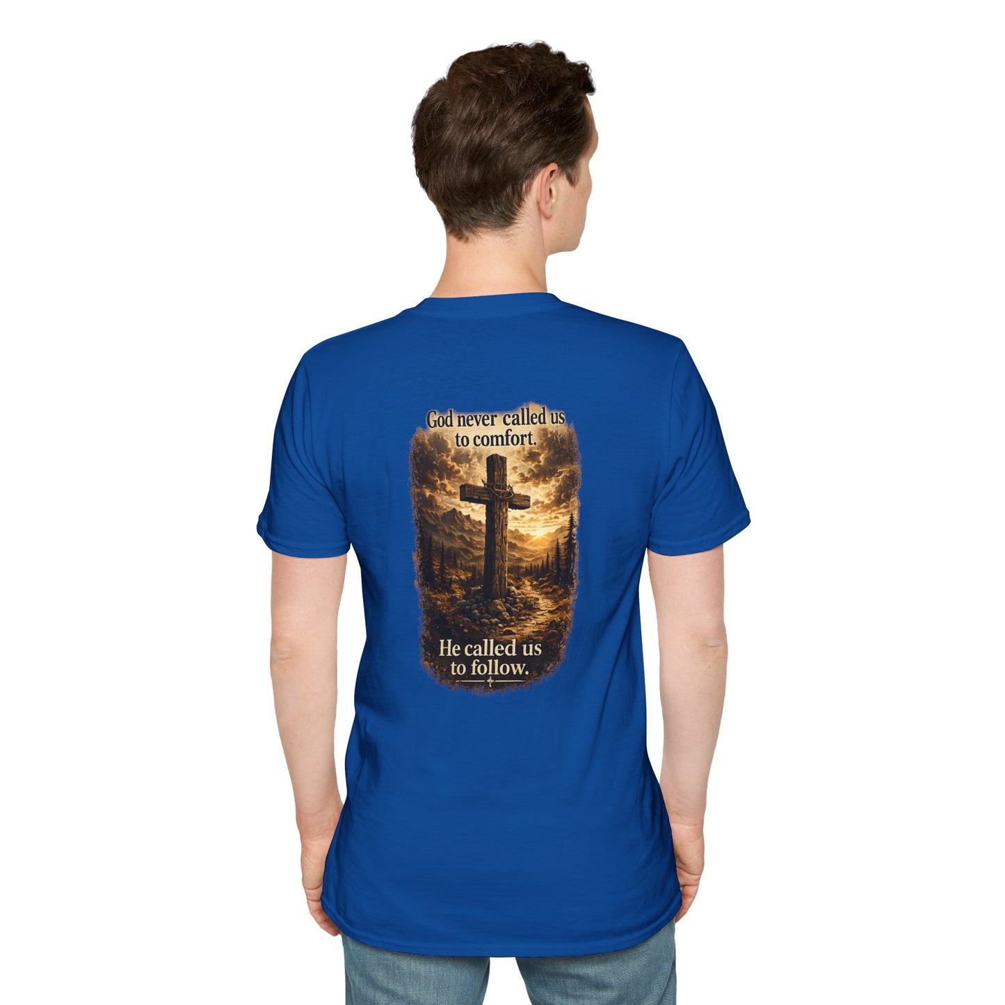 Christian Cross Chest Tee — Faith Over Fear Minimalist T-Shirt