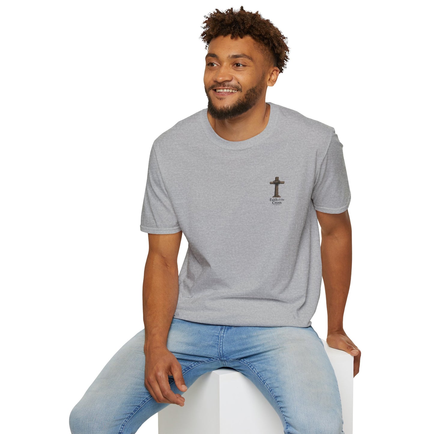 Cross Faith T‑Shirt — Small Chest Cross Graphic, 'Faith of the Cross' Christian Tee