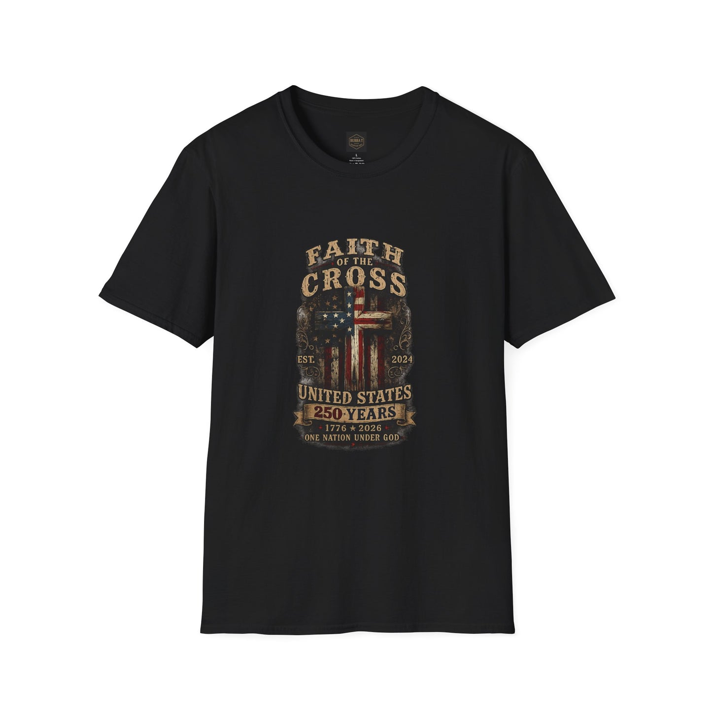 Faith of the Cross T-Shirt — Patriotic Christian Graphic Tee
