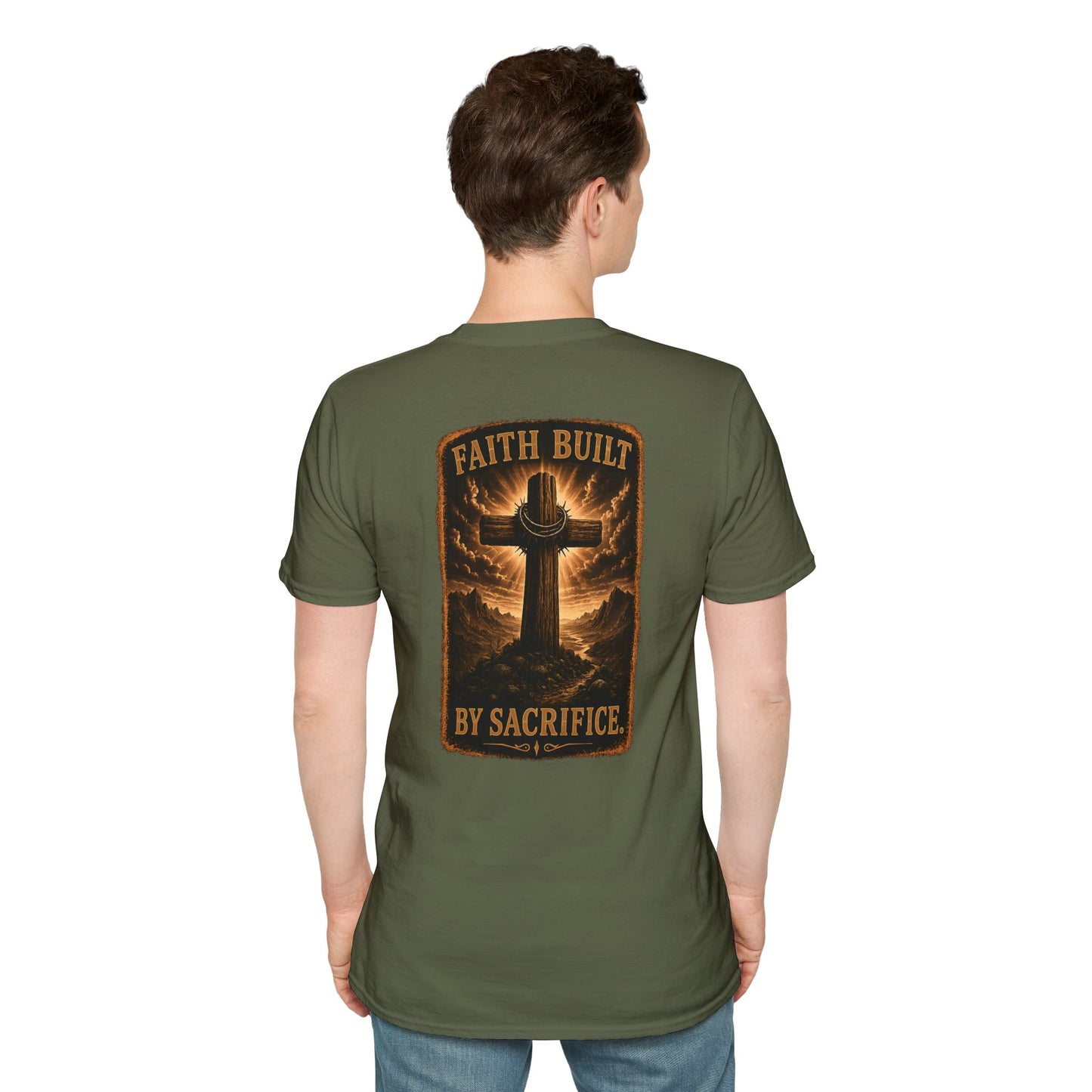 Faith Cross Tee — Minimal Christian Inspirational T-Shirt