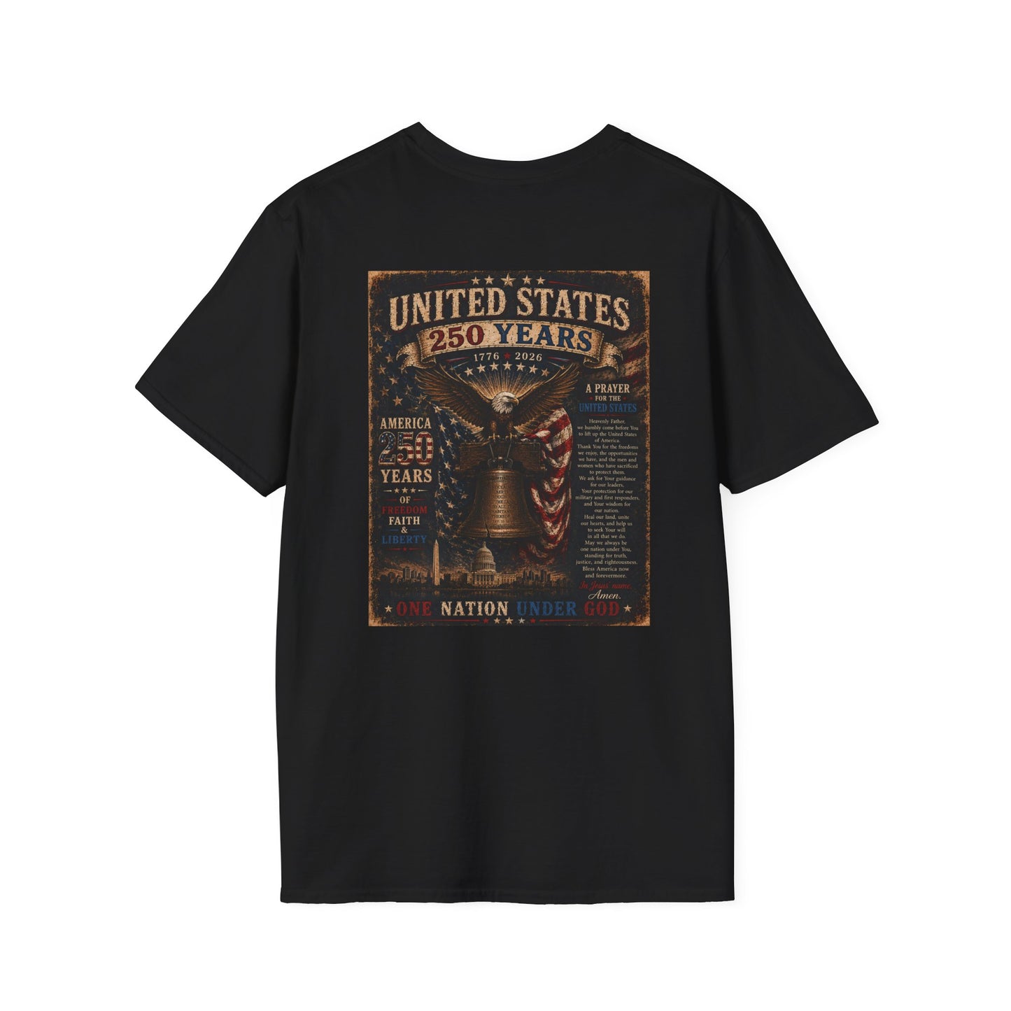 Faith of the Cross T-Shirt — Patriotic Christian Graphic Tee