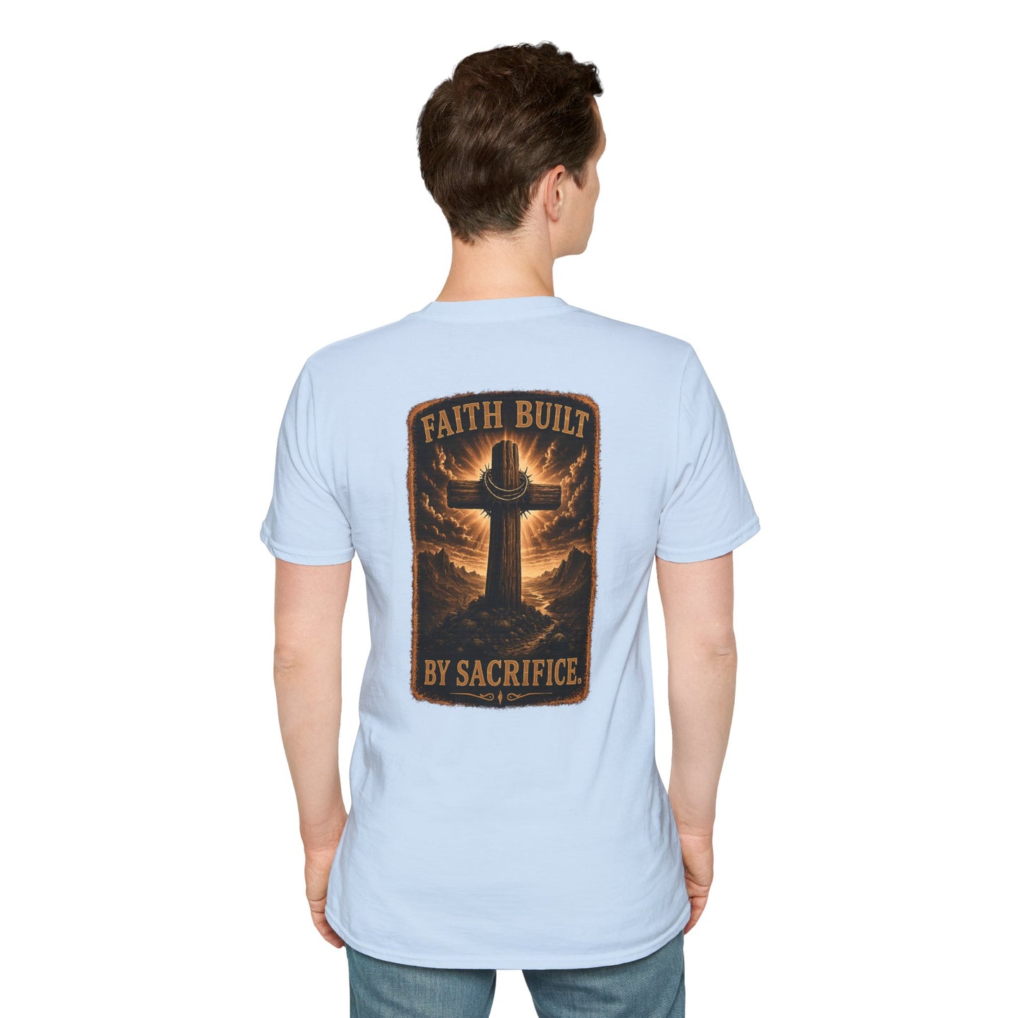 Faith Cross Tee — Minimal Christian Inspirational T-Shirt