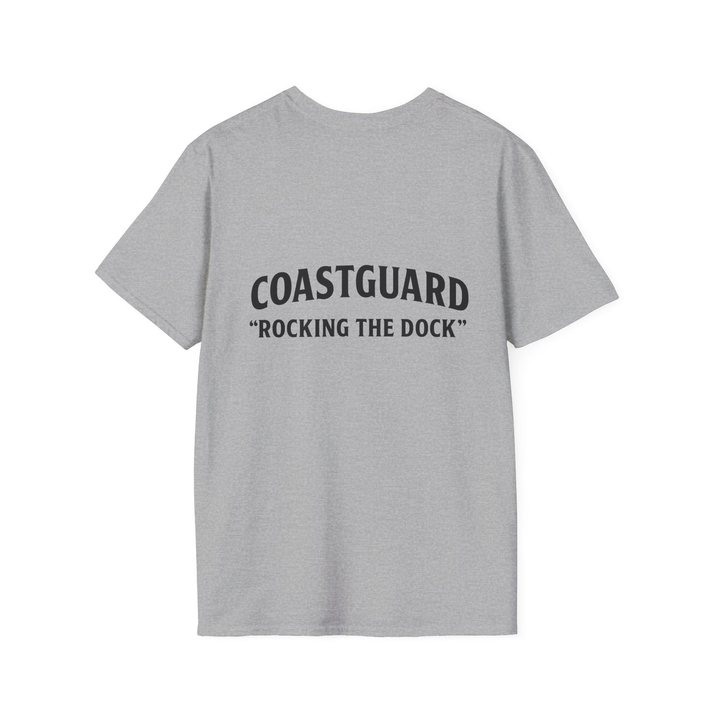 Coastguard Rocking the Dock T-Shirt, Unisex Short Sleeve, Nautical Gift, Beachwear, Navy Inspired Apparel, Casual Summer Top